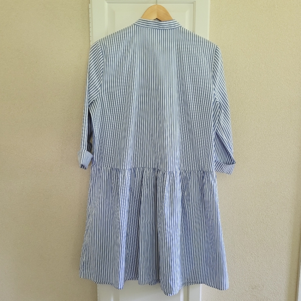 Tuckernuck Blue Striped Dress Size Medium With Flaw - Picture 7 of 7